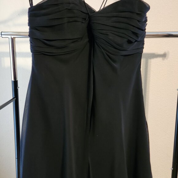 Black Chiffon Cocktail Dress - Picture 2 of 7